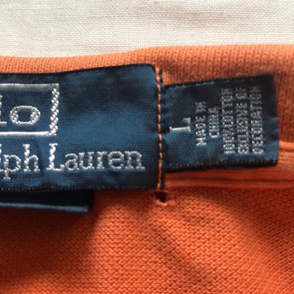 Ralph Lauren POLO Custom Fit Polo Shirt in Orange - Picture 8 of 8